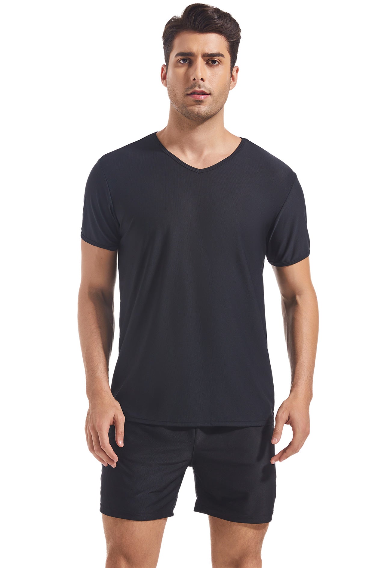 T-Shirt Homme Transbronzant - Col V