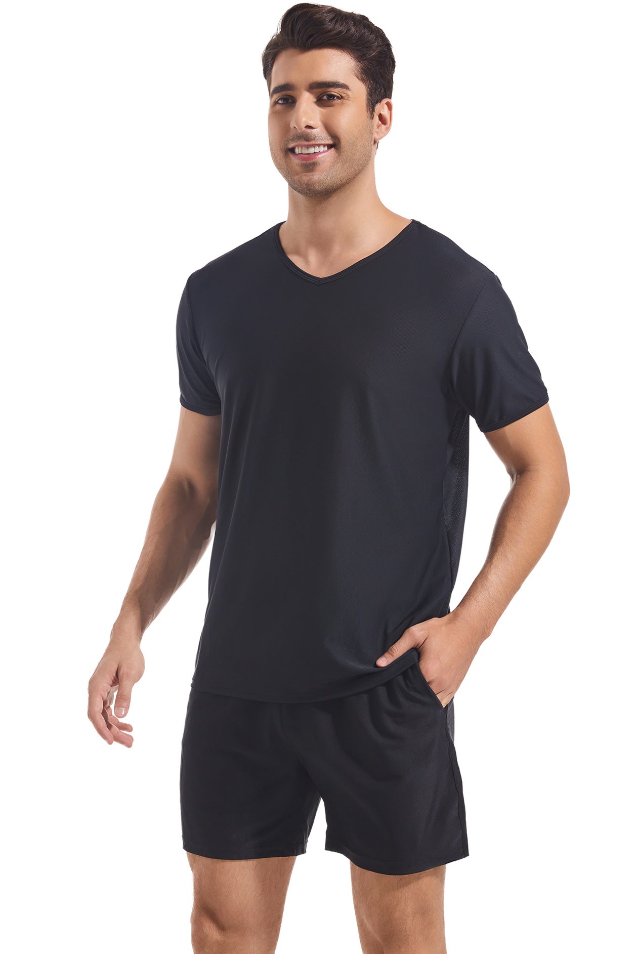 T-Shirt Homme Transbronzant - Col V