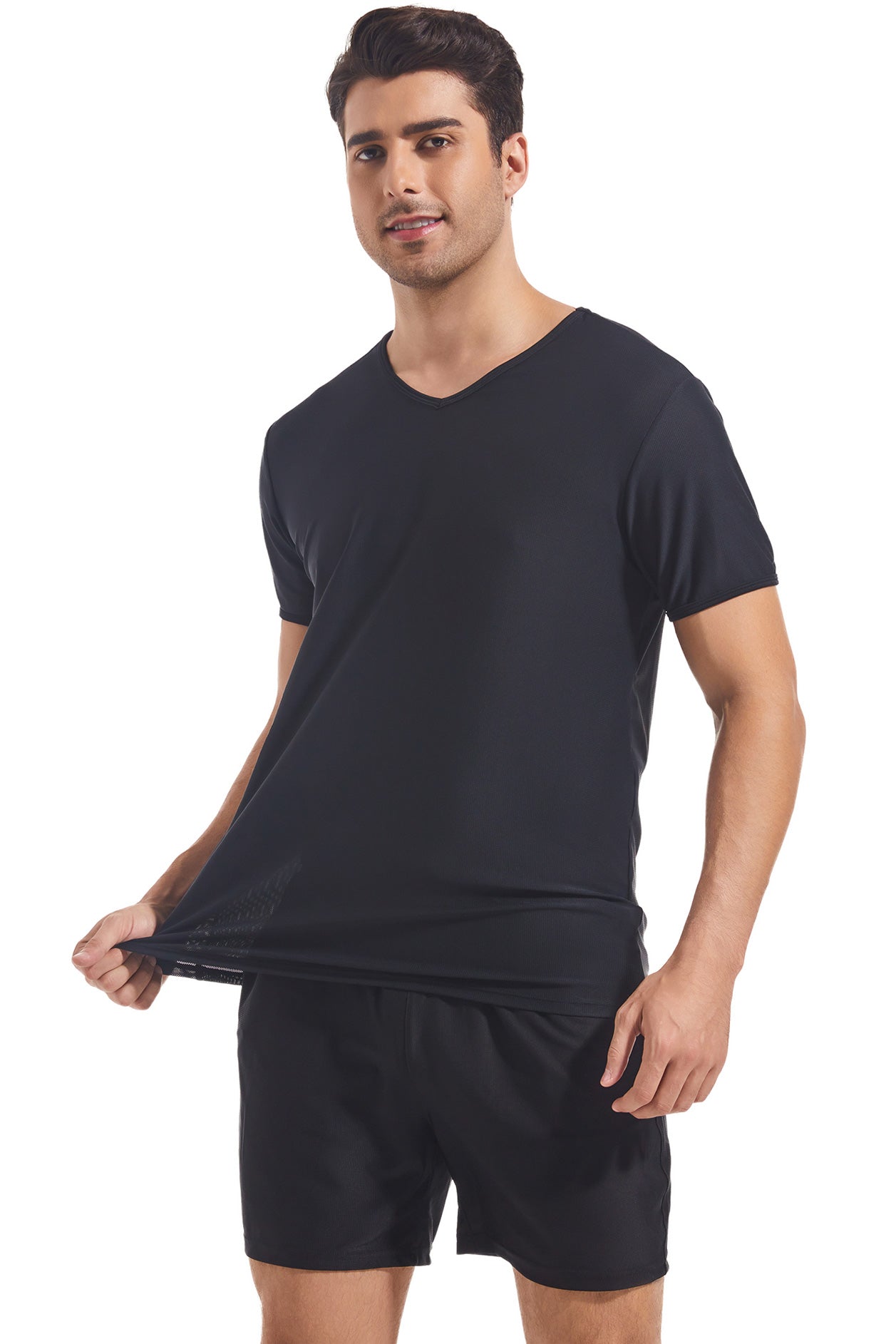 T-Shirt Homme Transbronzant - Col V