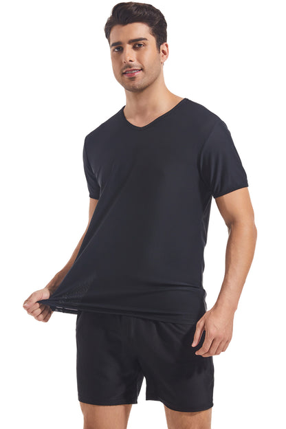 T-Shirt Homme Transbronzant - Col V